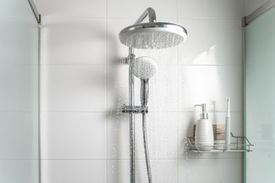 Close-up of Shower Fixtures